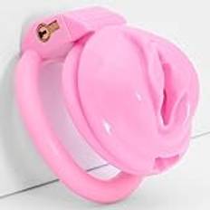 dnofowl SM Chastity Cage Herrpenisbur med blygdläppar Kyskhetsbur Manlig tuppbur med 4 tuppringar Penisbur SM Bondage Kyskhetsbälte Penisbur Sexleksak for män(S)