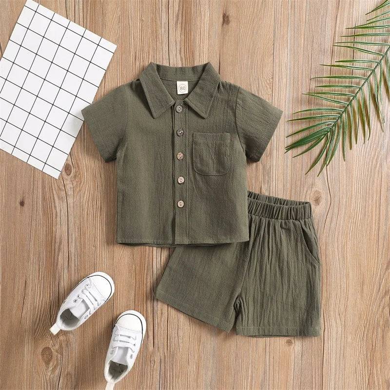 Mini Fashion™ – Robust och stilren – Babykläder i bomull Grön / 100 (18-24 månader) | Pedagogiska Träleksaker