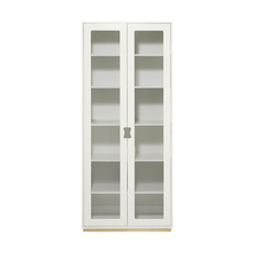 Asplund Snö F högskåp vitrin White-Ek, eksockel , dj 30 cm - Beige
