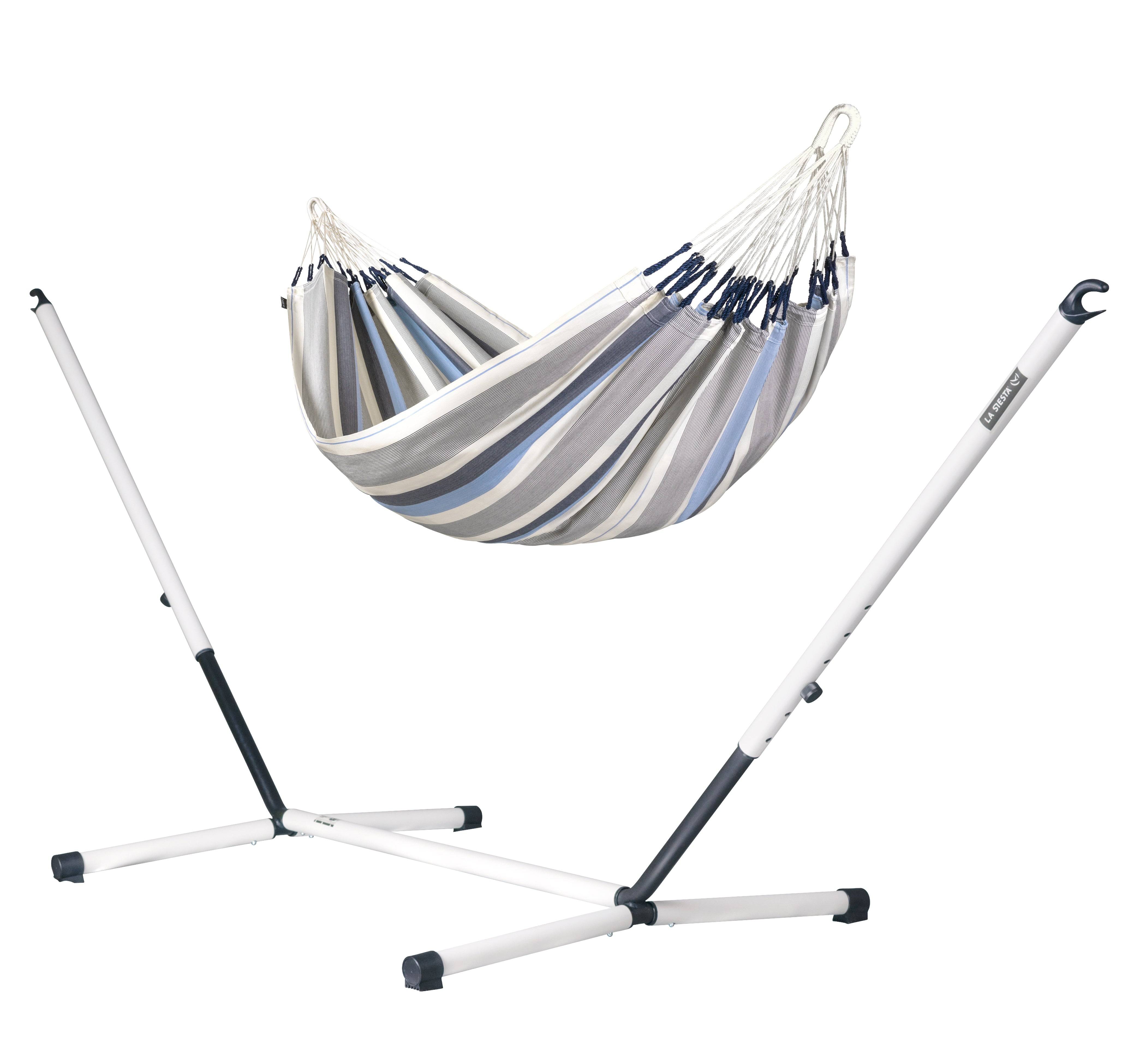 Nautico Outdoor - Hängmatta outdoor med stativ förzinkat stål - Toucan / Anthracite / King Size (400 cm)