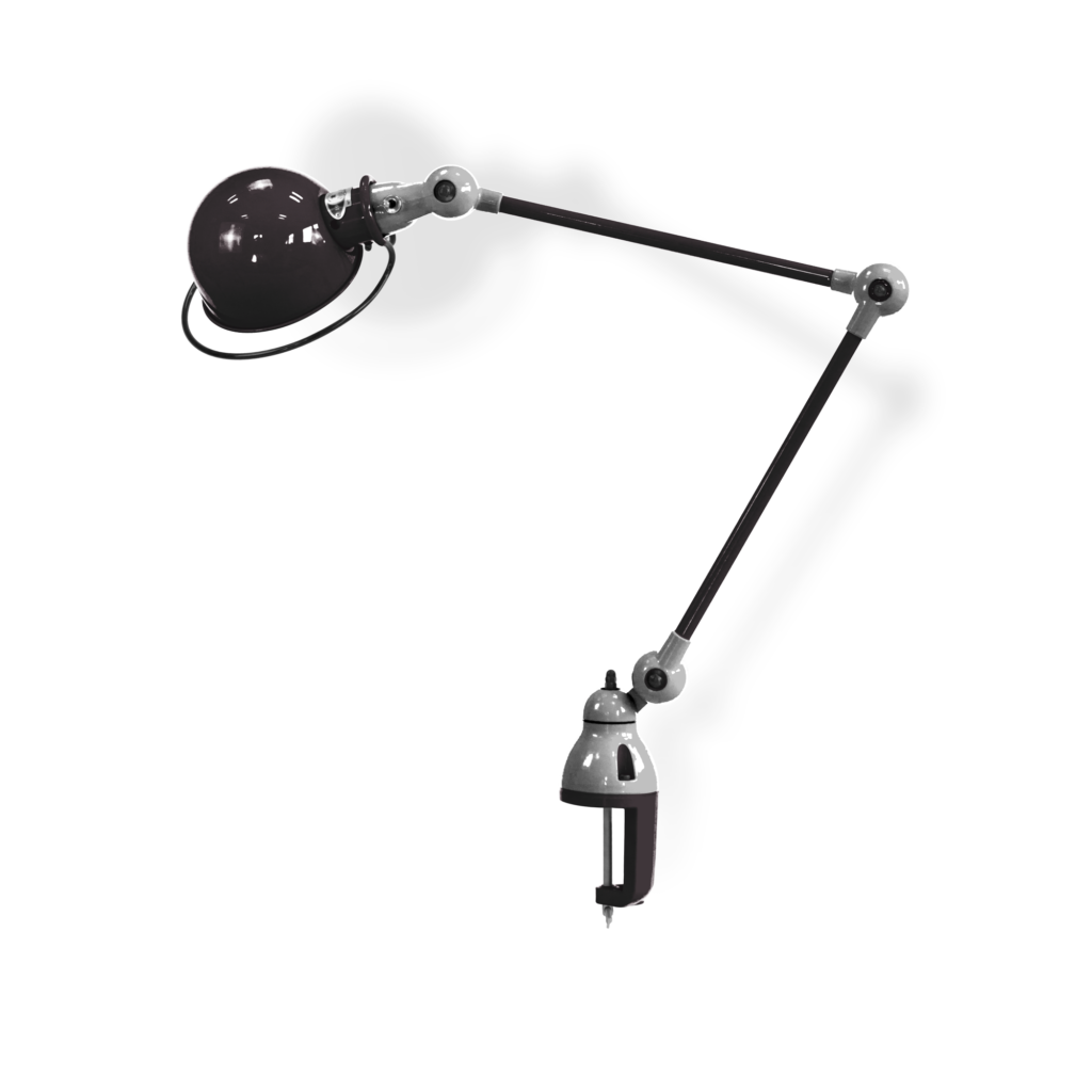 Loft D4040I bordlampe (m/klemme) fra Jieldé - Black / Blank/poleret