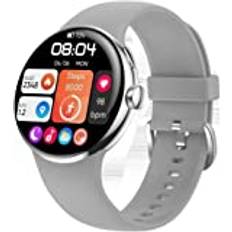 Smartwatches Smart Bluetooth-klocka 1,3 quot; AMOLCD-skärm 360 x 360 visar alltid flera sportklockor elektronik (färg: grå1, storlek: 1)