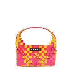 Two Tone Woven Tote Bag W/ Logo