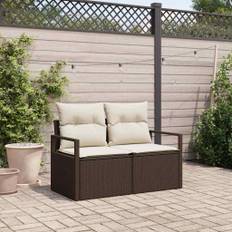 vidaXL Havemøbelsofa Brun 120 x 62 x 69cm polyrattan