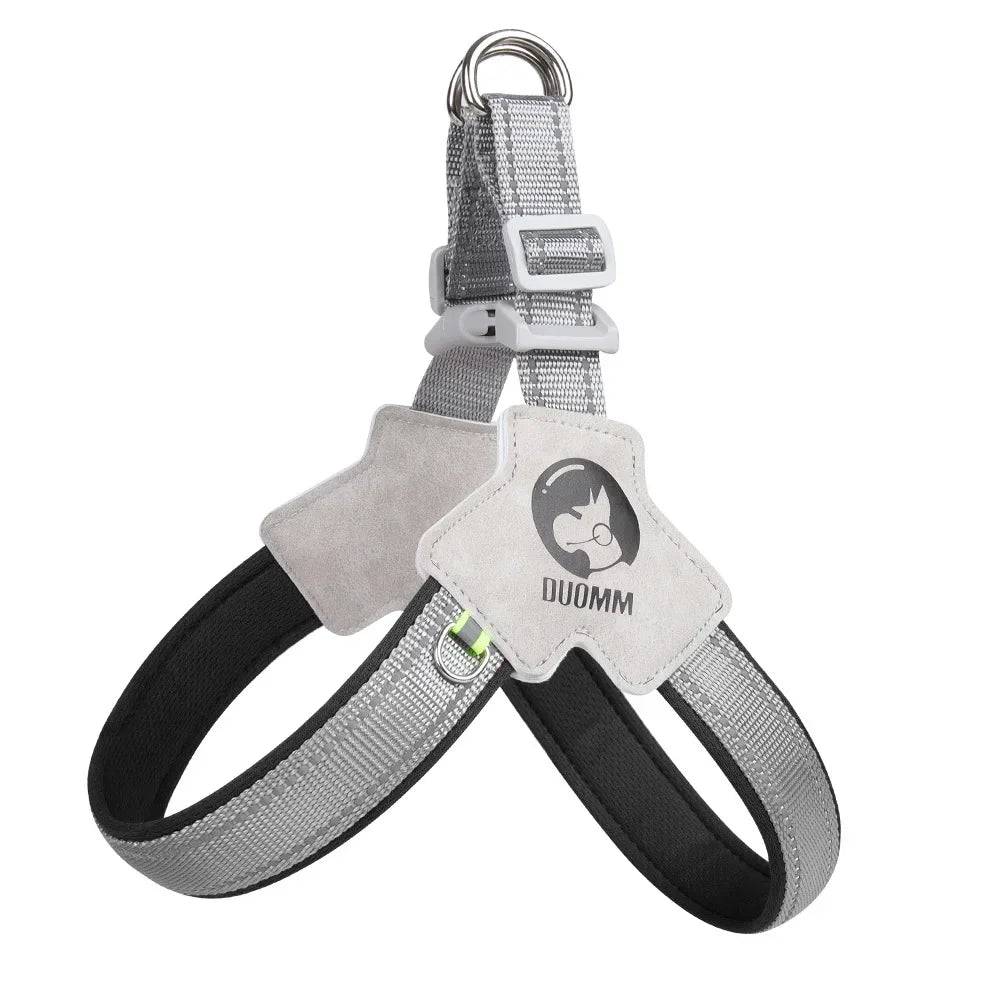 No-Pull Reflective Dog Vest Harness with Handle - black / L (L)
