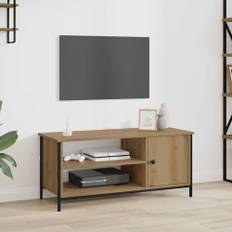 TV-skåp med hylla med lagring med dörr artisan ek 100 x 40 x 45 cm Konstruerat trä