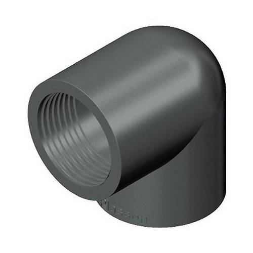 PVC vinkel 90° indv. Gevind/Lim 3/4" - 25mm