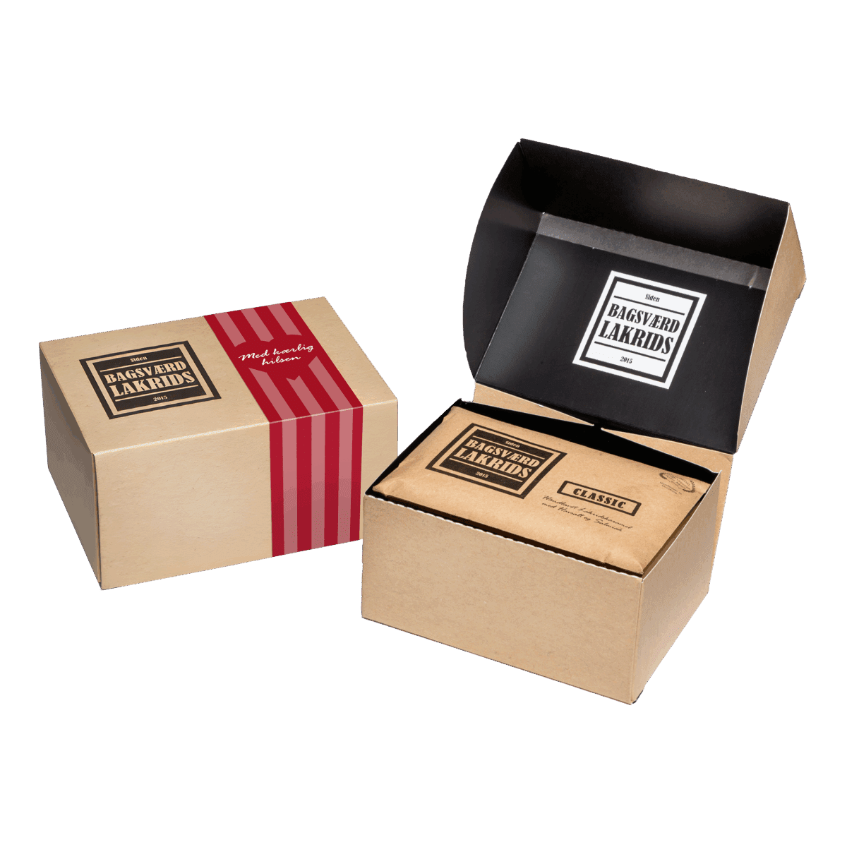 Rød Gavebox (Kun plader)- Bagsværd Lakrids