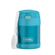 THERMOS kids FUNTAINER FOOD JAR 0,30l, ocean teal, Thermobehälter für Essen mit Löffel für Kinder, 5 h heiß / 7 h kalt, absolut dicht für Suppe, Müsli, Pause