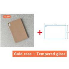För chuwi hipad air case stativ pu läderfodral för chuwi hipad air tablet pc skyddsfodral med - Guldfodral lägg till glas