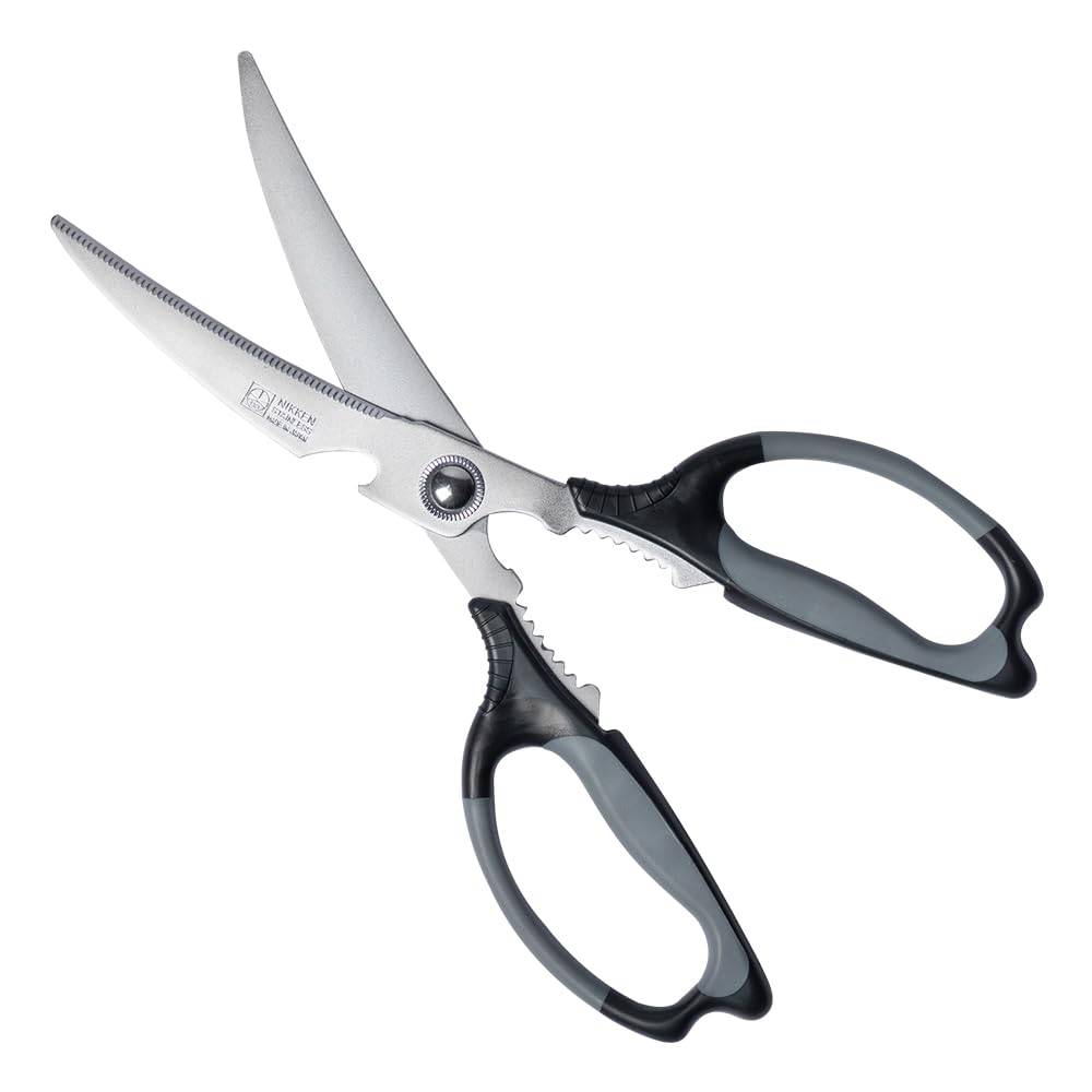 Aimedia Kitchen Kitchen Cooking Made in Seki Gifu Kitchen Bottle Curved Kitchen Made in Japan Scissors, Scissors, Scissors, City, Prefecture, svart