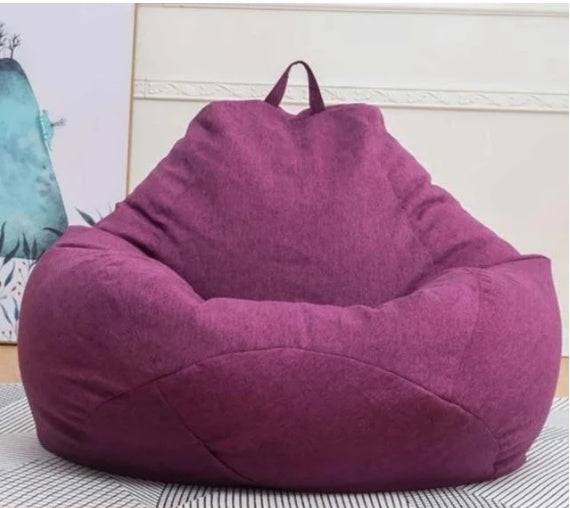 Comfortable Soft Giant Bean Bag Chair - Purple Cover / 80x90cm (80x90cm)