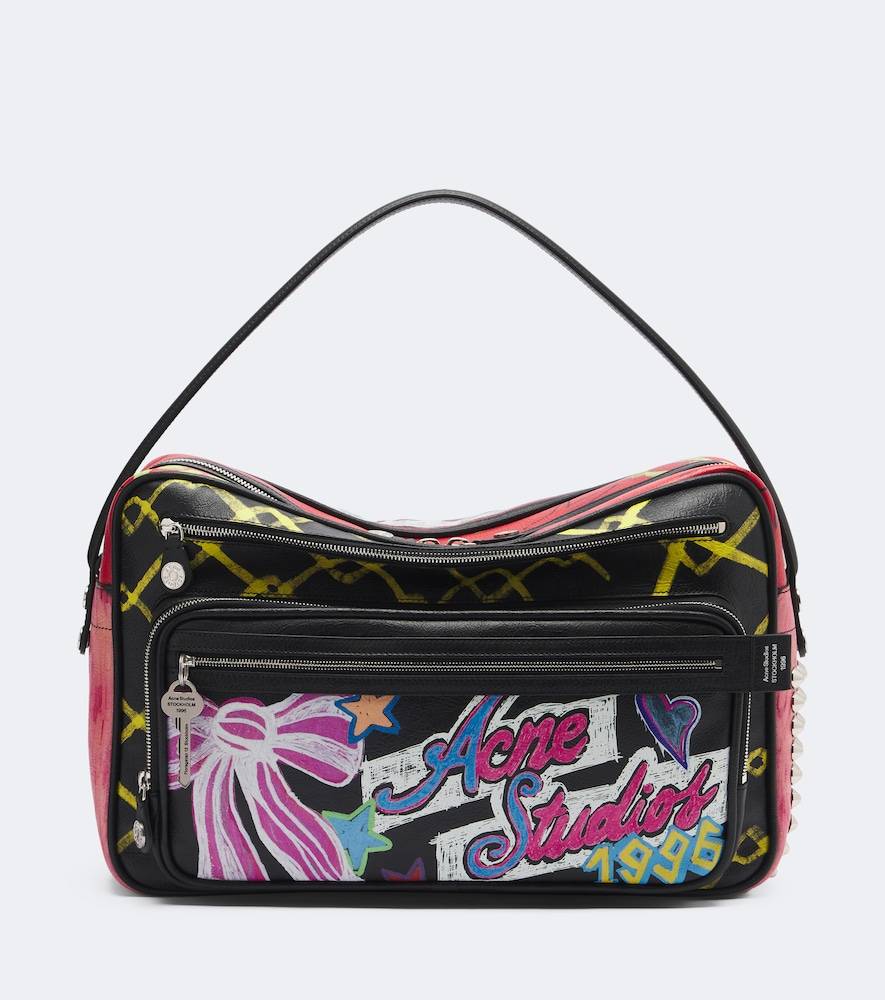 Acne Studios Bolso al hombro Camero Camera de piel - negro - Talla Única