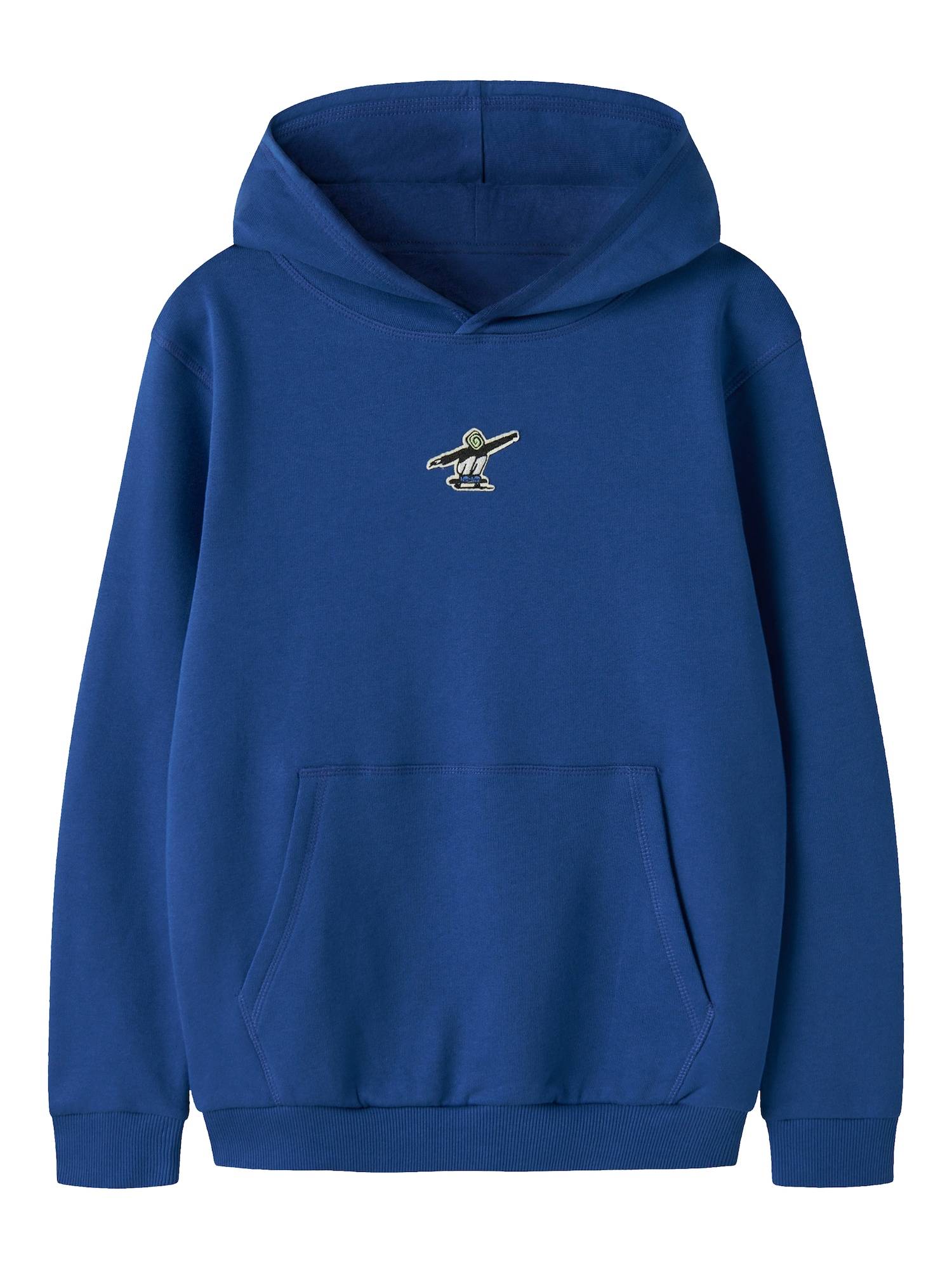NAME IT Sweatshirt 'NKMNEO' royalblå / ljusgrön / svart / vit