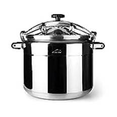 Lacor - 20540 - Snabb tryckkokare PRO, klassisk, aluminium, professionell, säkerhetsventil, maximal säkerhet, EC, 40 L, Ø40 cm