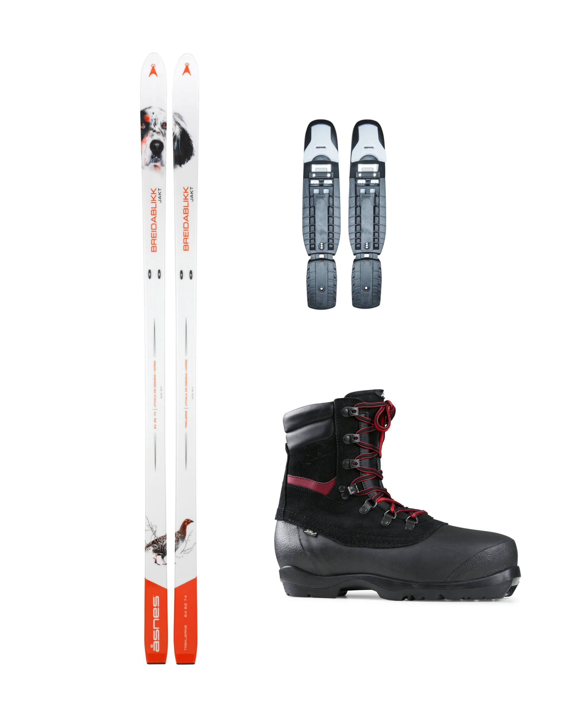 Åsnes PAKET – Breidablikk Hunter BC Ski med BC-bindning och Pjäxor