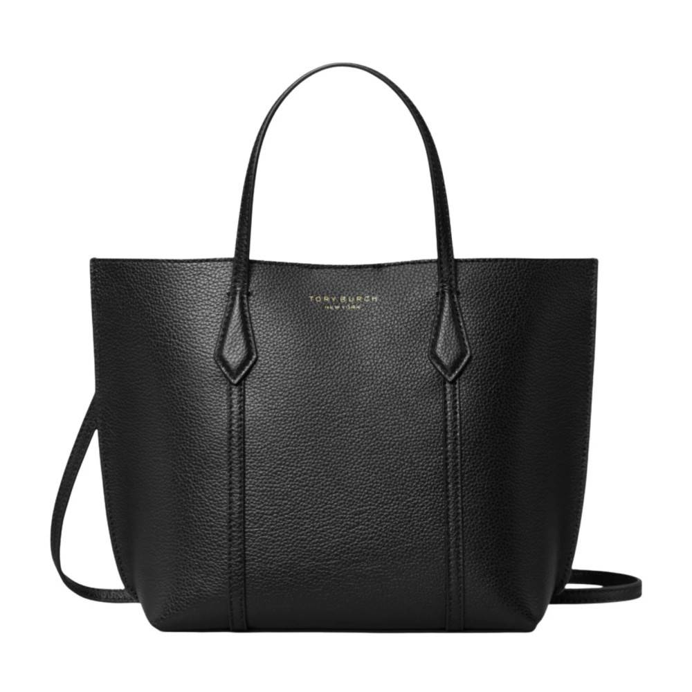 Tory Burch - Kompakt Svart Läder Shoppingväska Väskor - Dam - ONE Size - Läder