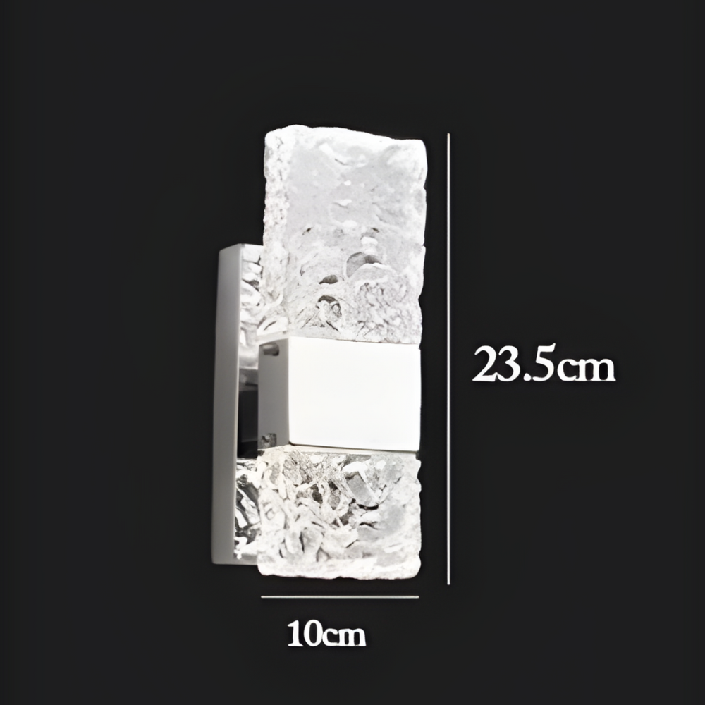 AuraCrystal – Luxe LED Kristall Vägghängd Lampa - Silver / 23,5 cm