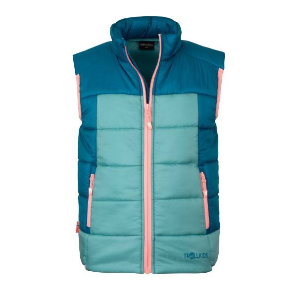 Trollkids Kid's Hardanger Vest Syntetiske veste Børn størrelse 116 farve turkis