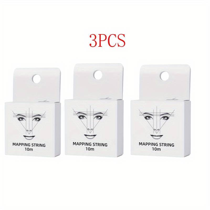TEMU 3pcs Ink Eyebrow Ruler Tattoo Supplies Line Ruler For Eyebrow Positioning With Ink Drawing Line Auxiliary Tool Mapping Line Box Ruler