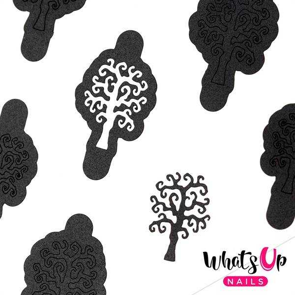 WV292 Scary Tree Stencils, 2 ark, (30 stk) Whats Up Nails