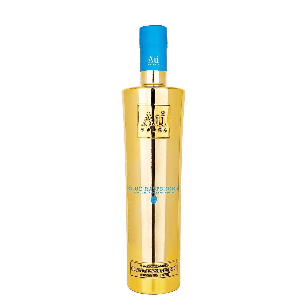 Au Vodka Blue Raspberry Flavour 35,2% 70 Cl