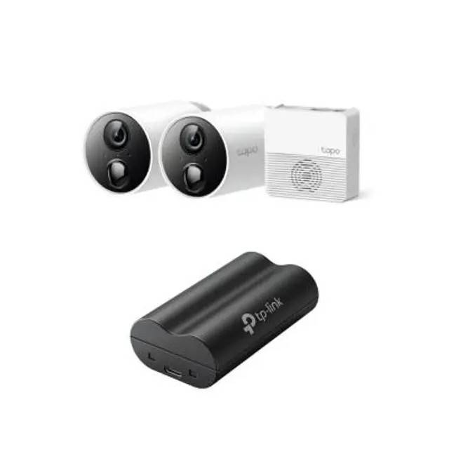 Tapo C420S2 - Intelligentes 2-Kamera Sicherheitssystem + A100 Extra Akku-Pack