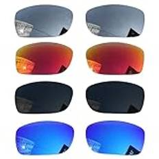 Acefrog 4 par polariserade ersättningsglas för Oakley Fives Squared OO9238 solglasögon, perfekt sittande, okrossbara, reptåliga, värdepaket, flerfärgad