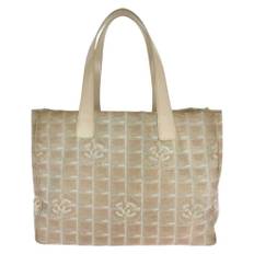 Chanel Vintage, Pre-owned, Dame, Lyserød, ONE SIZE, Tyl, Pre-owned Canvas totes
