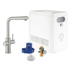 Grohe Blue Professional System mit L-Auslauf supersteel, ausziehbar - 31326DC2