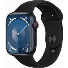 Apple Watch Series 9 Aluminium 45 mm (2023) | GPS | Midnatt | Sportband svart M/L