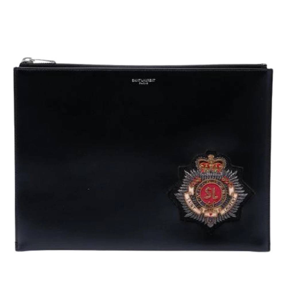 Yves Saint Laurent Vintage Pre-owned Vintage Clutch - Vintage - Dame - Sort - ONE SIZE - Læder