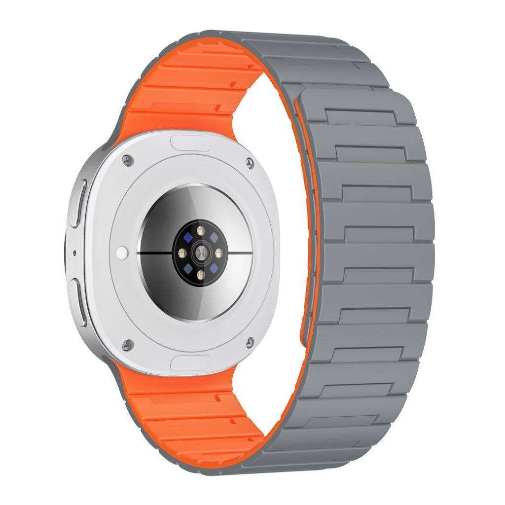 Samsung Galaxy Watch8 Classic 46mm etc. Klockarmband i silikon - grå+orange