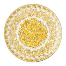Versace, Home, unisex, Gul, ONE SIZE, Rhapsody Flad Tallerken
