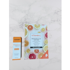 Pakke med Neutriherbs Vitamin C(15%) Serum 30ml + Vitamin C Brightening & Glow Sheet Mask 5stk