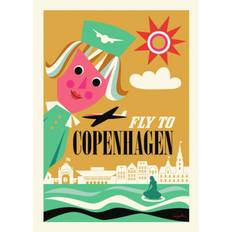 Fly to Copenhagen plakat - Ingela P. Arrhenius