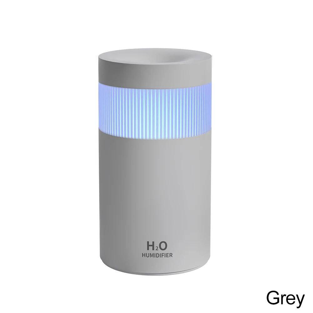USB Air Humidifier Aroma Diffuser with LED Light 300ML Ultrasonic Cool Mist Maker Fogger LED Essential Oil Diffuser For Home ljusgrå färg