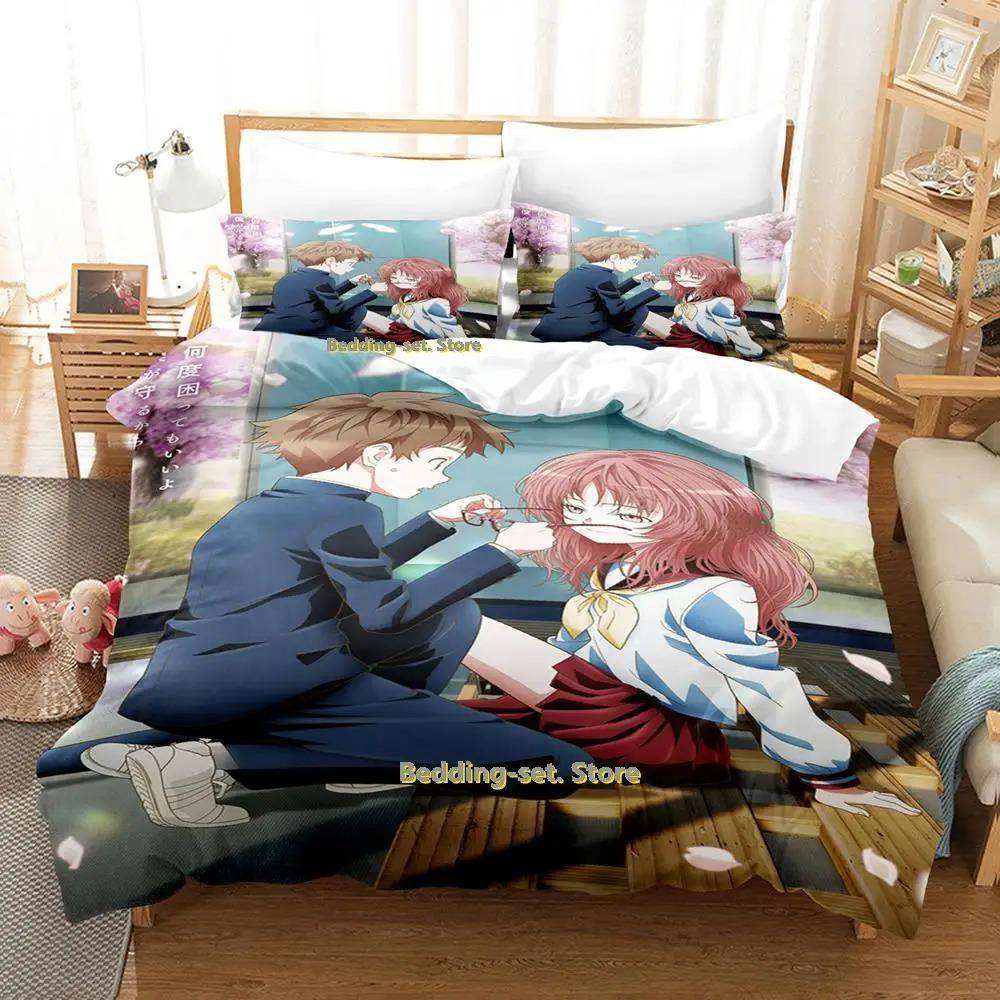 Flickan jag gillar glömde sina glasögon Sängkläder Set Tecknad Anime tredelat set Vuxen Barn Sovrum Påslakanset enkelsängsset 70x133cm 2pcs