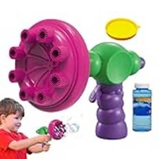 Sunflower Bubble Machine, Automatisk Bubble Machine,Musikalisk solrosbubbelblåsare för barn - 8-håls elektrisk bubbelmaskinleksak, bärbar bubbelmaskin, elektrisk bubbelblåsare för barn inomhus utomhus