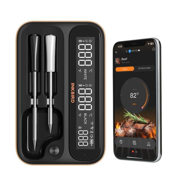 INKBIRD Trådløs BBQ Thermometer 2 Prober BT og WIFI