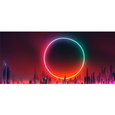 Kraken Wargames Gaming Mat - Neon Skylit
