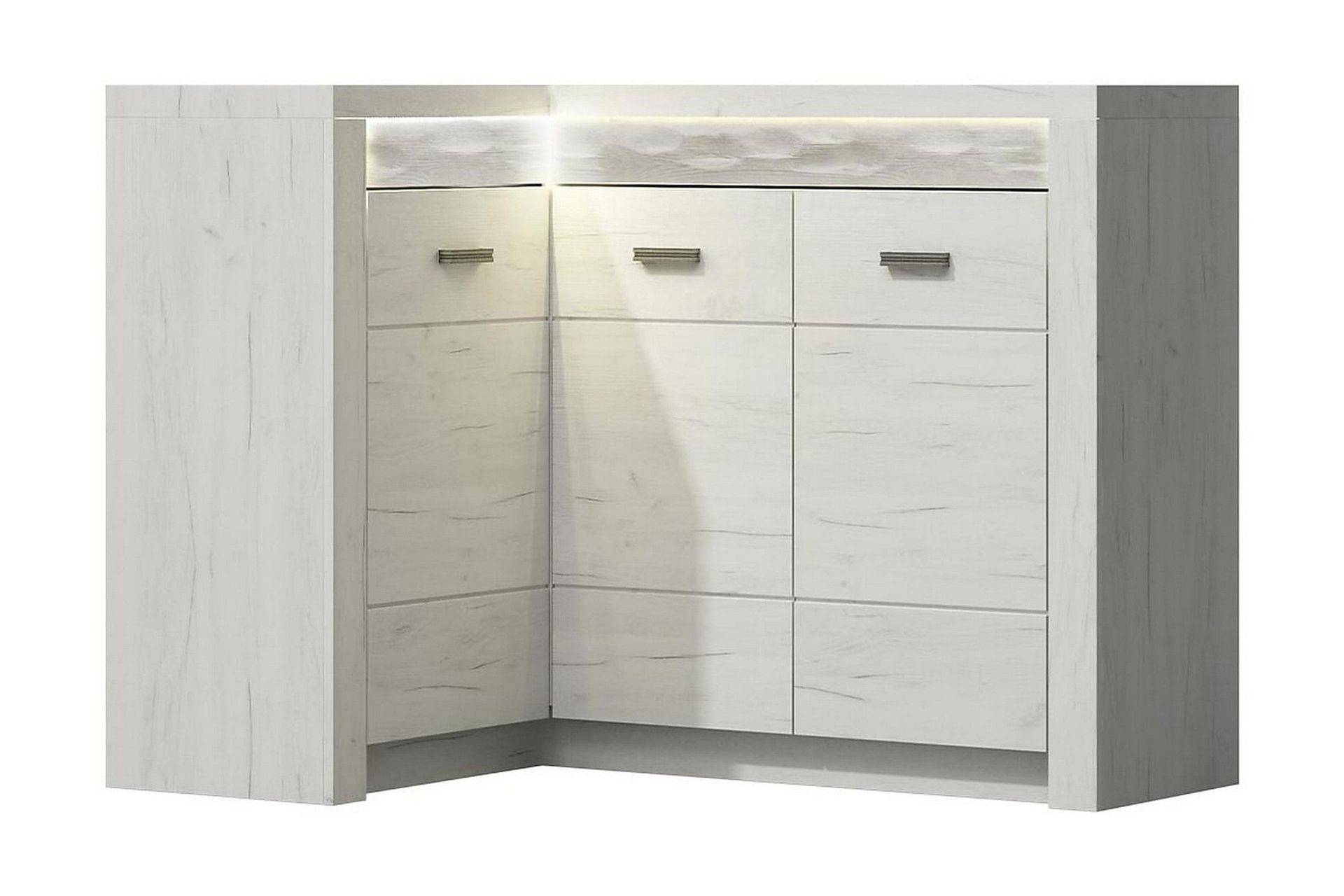 Indianapolis Skänk 131x42x104 cm - Beige/Grå/Vit Sideboard & skänk Beige,Vit,Grå Trä