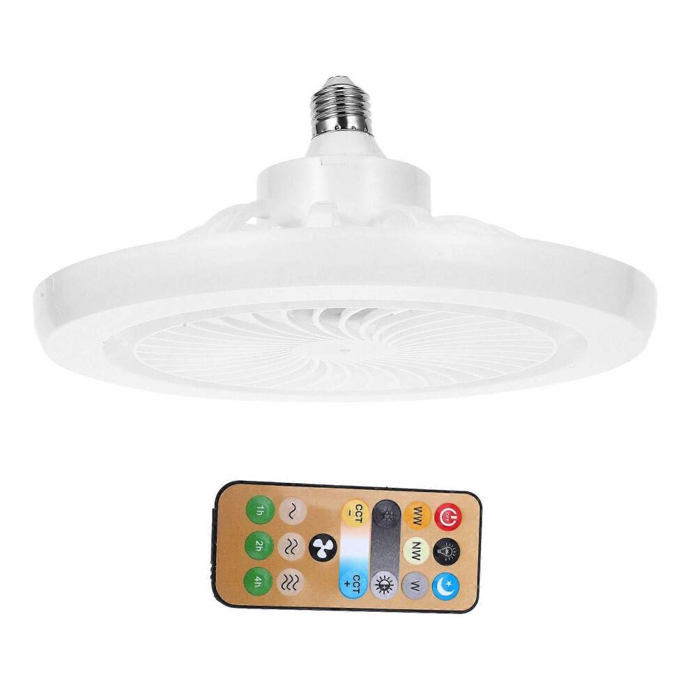 Loftsventilator til soveværelse, LED-lys, loftsventilator, lille ventilator, loftslampe med ventilator