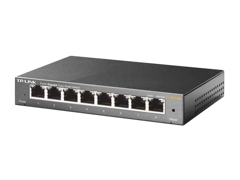 TP-Link TL-SG108E switch 8-Port, Unmanaged, QoS, IGMP Snooping