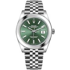 Rolex Herrklocka 126300-0020 Datejust 41 Grön/Stål Ø41 mm