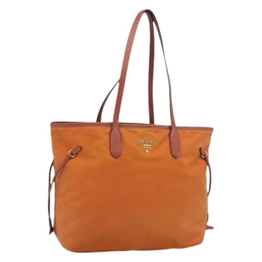 Prada Vintage Pre-owned Vintage Nylon Tote Bag - Vintage - Dame - Orange - ONE SIZE - Nylon