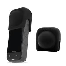 Higatful linsskydd för Insta360 X4, silikonfodral skydd för Insta 360 ONE X4 objektivskydd tillbehör, Svart