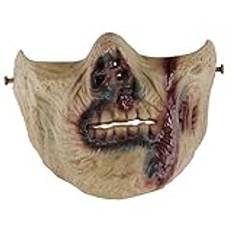 ibasenice Halloween Mask halloween halva maskeradmasker halloween latexmasker halloween skräckmasker creey maskerad mask skyddsmask halvansiktsmask skelett huvudskydd cs M05 Skalle Mask