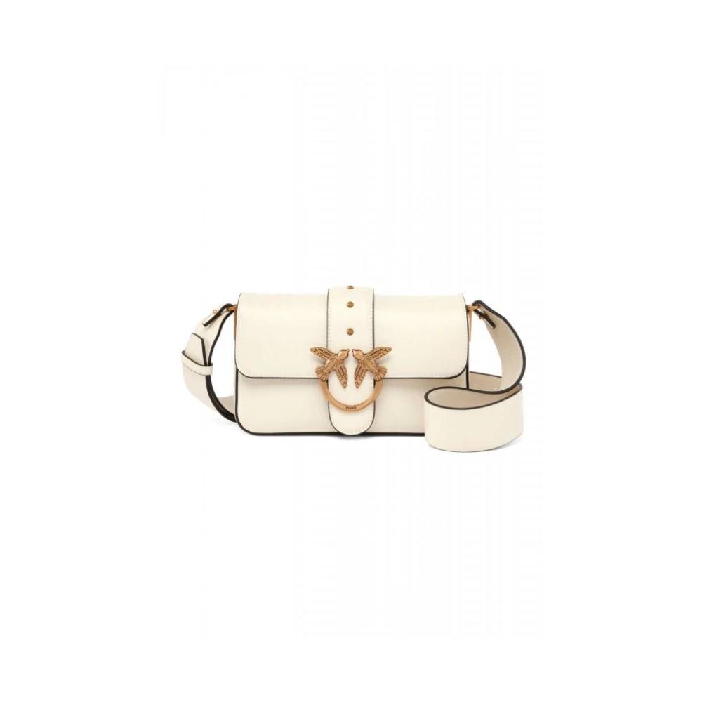 PINKO Love One Mini Slouchy FL - Tasker - Dame - Hvid - ONE SIZE - Bomuld