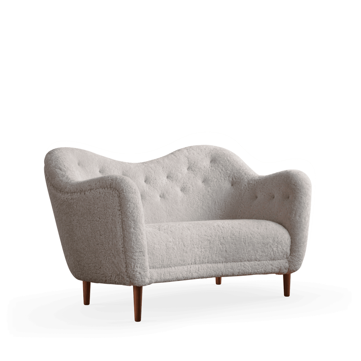 46 sofa, valnød af Finn Juhl Sheepskin - Moonlight - Jacobsen Plus